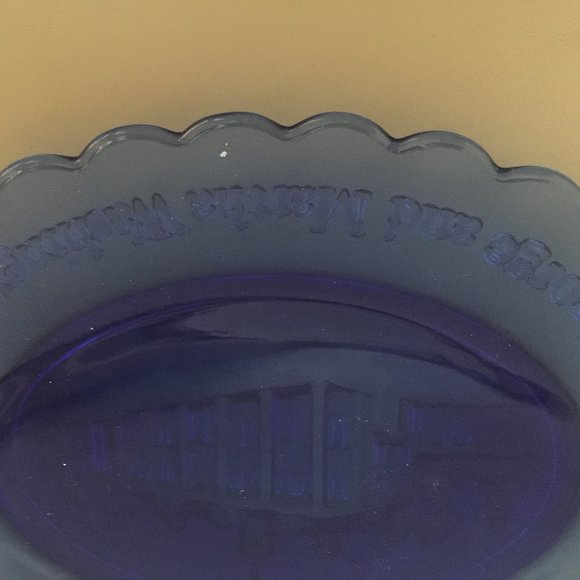 Vintage Avon Mount Vernon Cobalt Blue Plate and Soaps - Picture 8 of 9